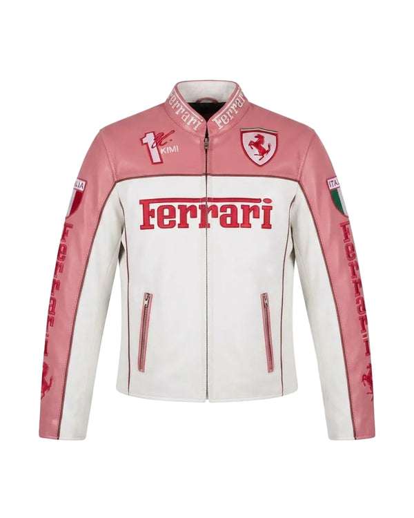 Khzora Asphalt Rose Racing Leather Jacket